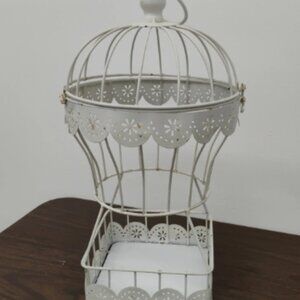 Vintage White Bird Cage